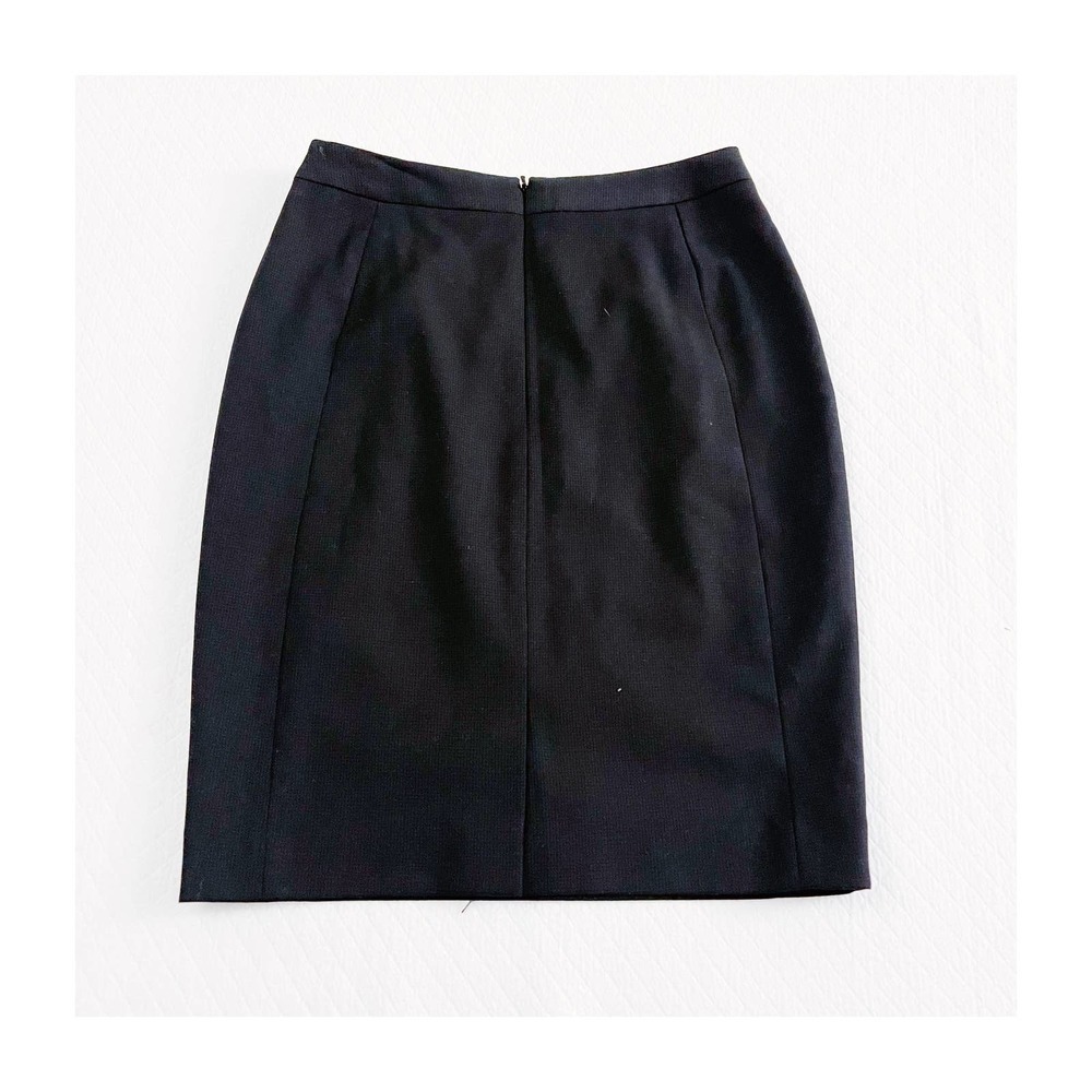 Reiss Huxley Black Pencil Skirt Back Slit SZ04